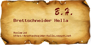 Brettschneider Hella névjegykártya
